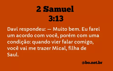 2 Samuel 3:13 NTLH