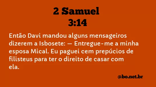 2 Samuel 3:14 NTLH