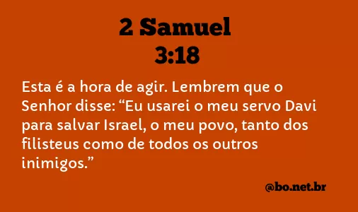 2 Samuel 3:18 NTLH