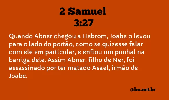 2 Samuel 3:27 NTLH