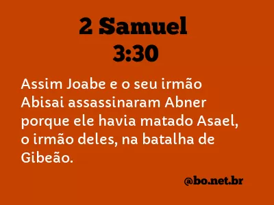 2 Samuel 3:30 NTLH