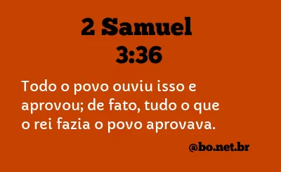 2 SAMUEL 3:36 NVI NOVA VERSÃO INTERNACIONAL