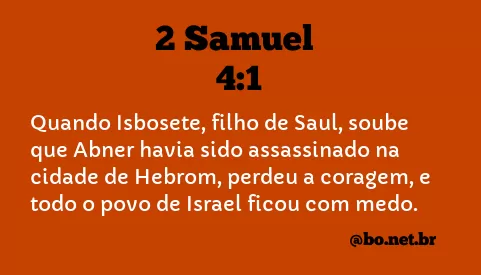 2 Samuel 4:1 NTLH