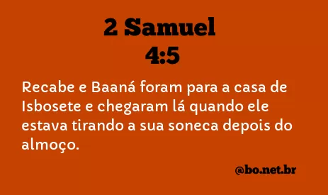 2 Samuel 4:5 NTLH