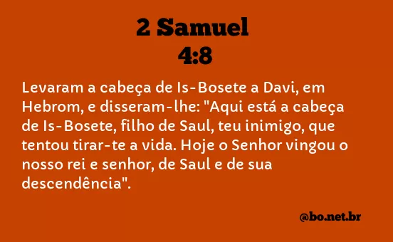2 SAMUEL 4:8 NVI NOVA VERSÃO INTERNACIONAL