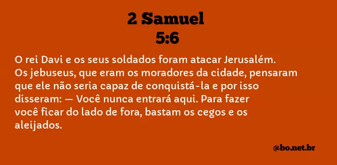 2 Samuel 5:6 NTLH