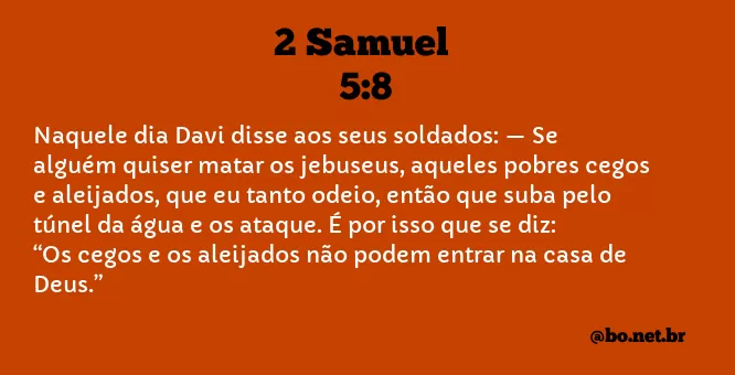2 Samuel 5:8 NTLH
