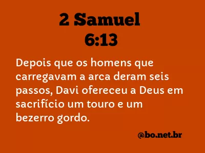 2 Samuel 6:13 NTLH