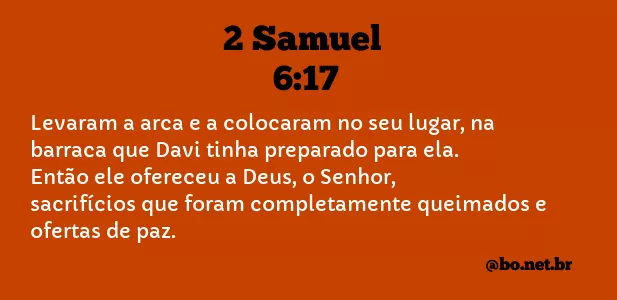 2 Samuel 6:17 NTLH