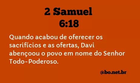 2 Samuel 6:18 NTLH