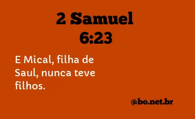 2 Samuel 6:23 NTLH