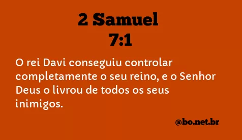 2 Samuel 7:1 NTLH