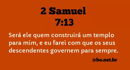 2 Samuel 7:13 NTLH