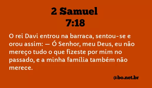 2 Samuel 7:18 NTLH