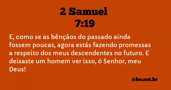 2 Samuel 7:19 NTLH