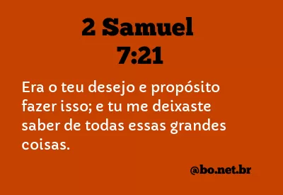 2 Samuel 7:21 NTLH