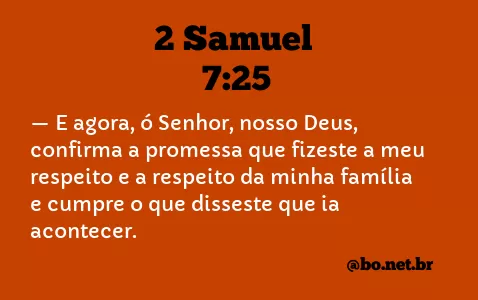 2 Samuel 7:25 NTLH