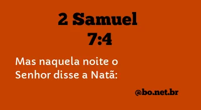 2 Samuel 7:4 NTLH