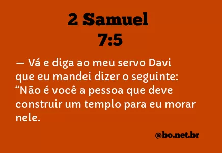 2 Samuel 7:5 NTLH