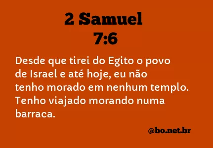 2 Samuel 7:6 NTLH