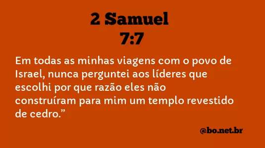 2 Samuel 7:7 NTLH