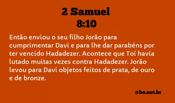 2 Samuel 8:10 NTLH