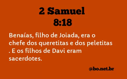 2 Samuel 8:18 NTLH