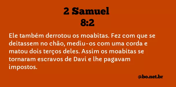 2 Samuel 8:2 NTLH