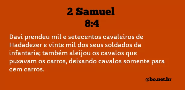 2 Samuel 8:4 NTLH