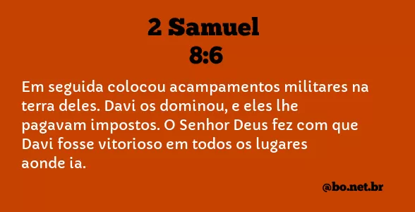 2 Samuel 8:6 NTLH