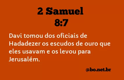 2 Samuel 8:7 NTLH