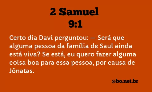 2 Samuel 9:1 NTLH