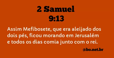 2 Samuel 9:13 NTLH