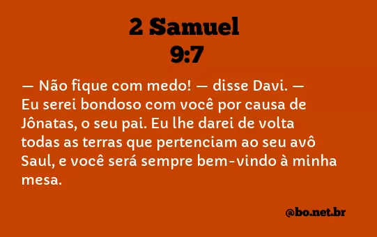 2 Samuel 9:7 NTLH