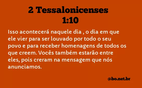 2 Tessalonicenses 1:10 NTLH