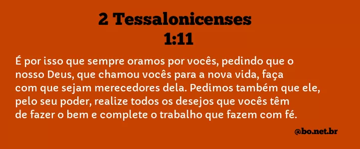 2 Tessalonicenses 1:11 NTLH