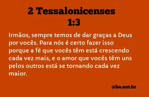 2 Tessalonicenses 1:3 NTLH