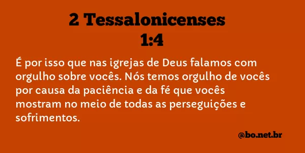 2 Tessalonicenses 1:4 NTLH