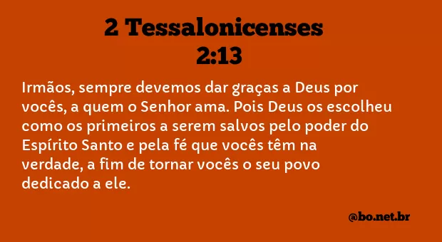 2 Tessalonicenses 2:13 NTLH