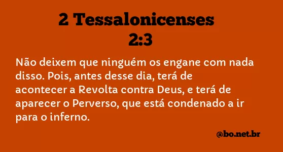 2 Tessalonicenses 2:3 NTLH