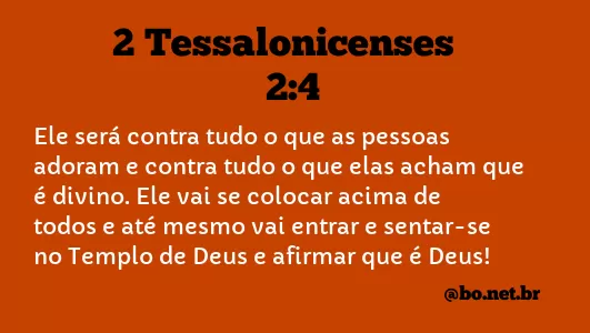 2 Tessalonicenses 2:4 NTLH