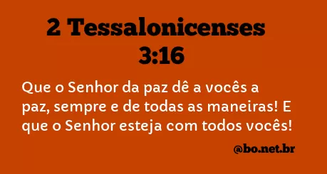 2 Tessalonicenses 3:16 NTLH