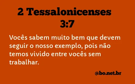 2 Tessalonicenses 3:7 NTLH