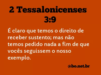 2 Tessalonicenses 3:9 NTLH