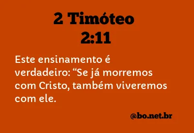 2 Timóteo 2:11 NTLH