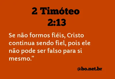 2 Timóteo 2:13 NTLH