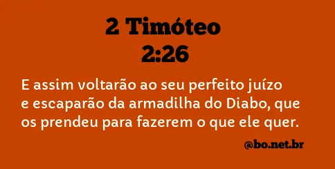 2 Timóteo 2:26 NTLH