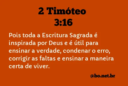 2 Timóteo 3:16 NTLH