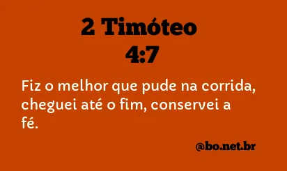 2 Timóteo 4:7 NTLH