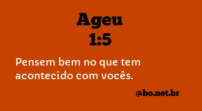 Ageu 1:5 NTLH